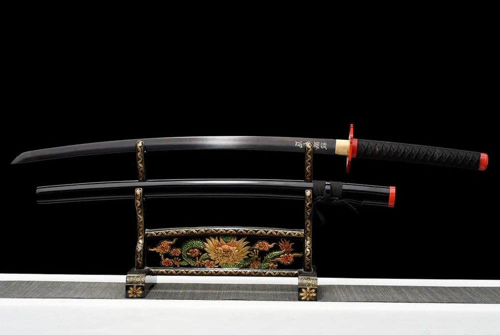 Giyu Tomioka Nero Katana Demon Slayer